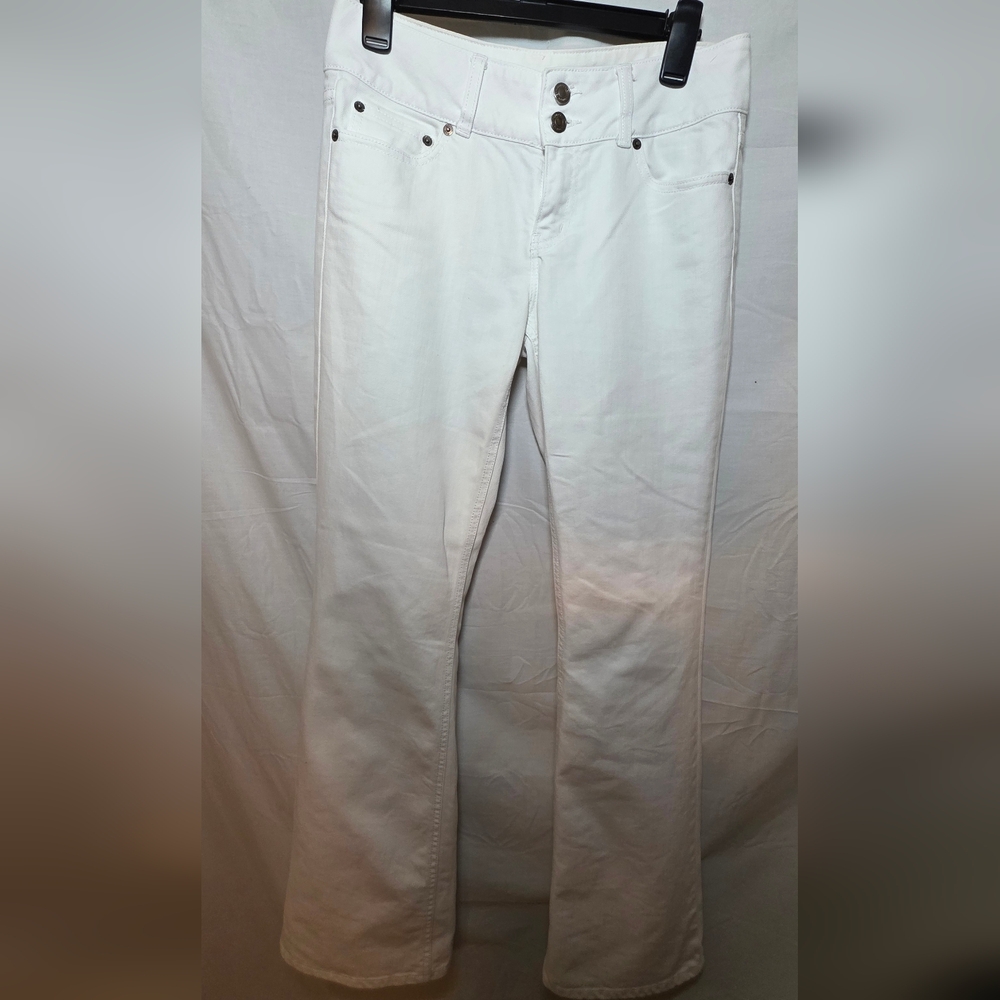 LONDONJEAN Women's White Boot Cut Jeans